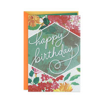 Floral happy birthday card