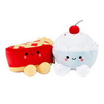 Smiling cupcake and cherry pie Better Together plushes